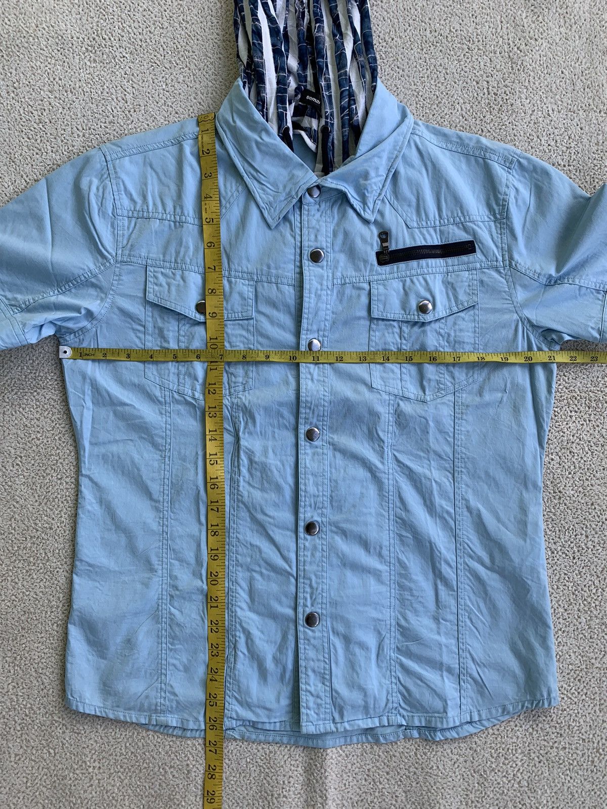 If Six Was Nine × Le Grande Bleu (L.G.B.) × semanticdesign Semantic Design Double Layer Hoodie Snap button shirt Size US L / EU 52-54 / 3 - 12 Thumbnail