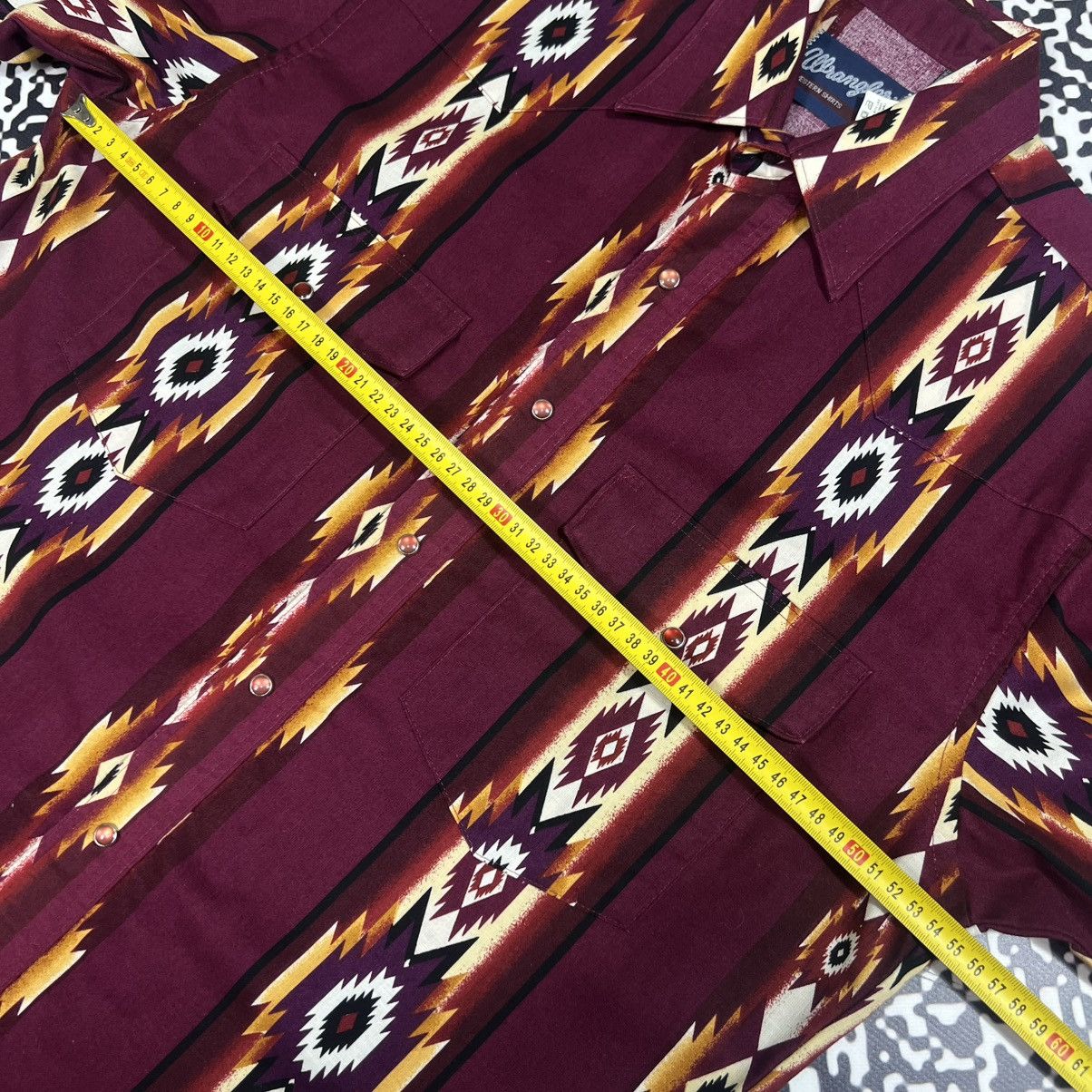 Vintage Vintage 90s Wrangler Western Aztec Shirt Rare Retro Style Size US M / EU 48-50 / 2 - 13 Thumbnail