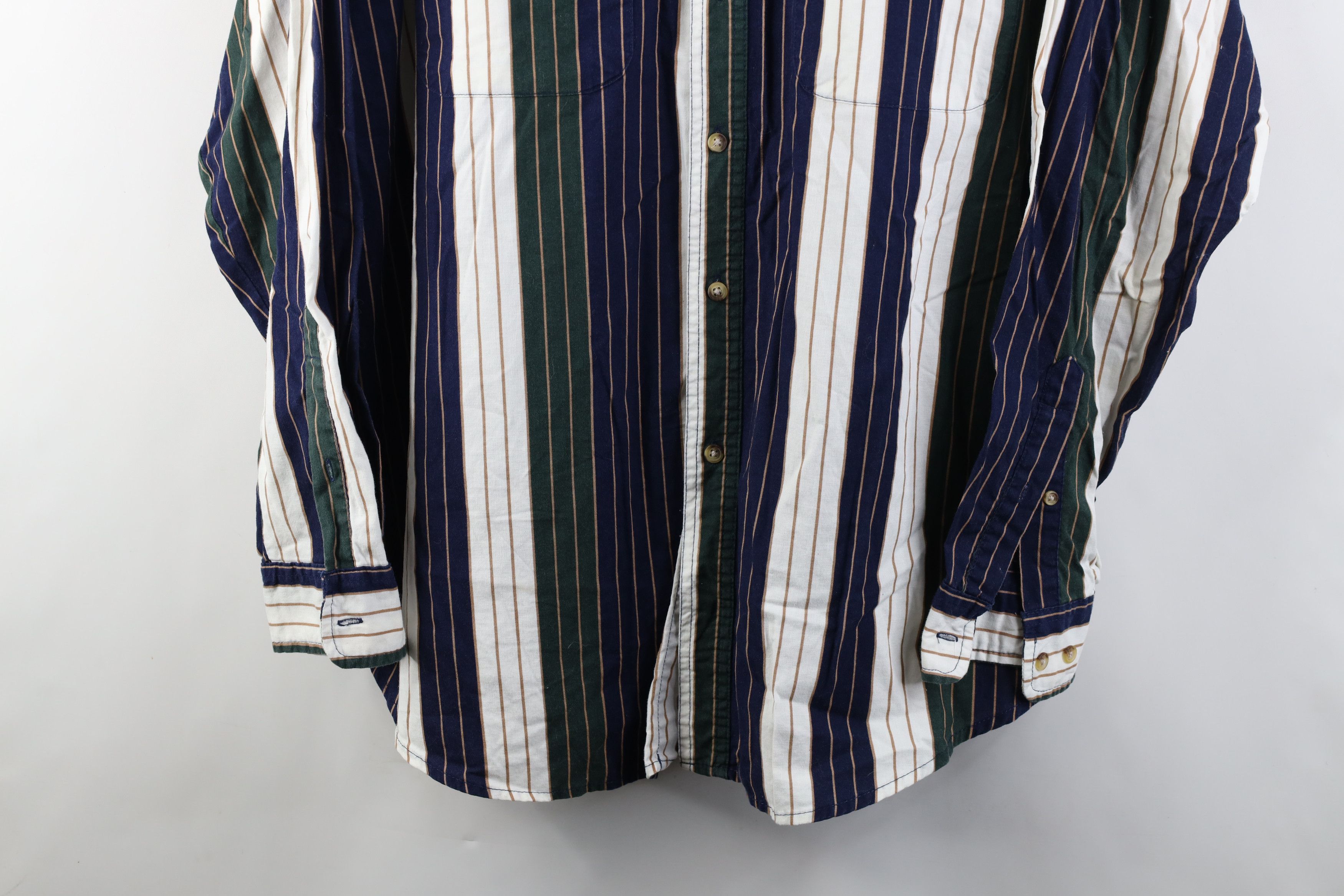 Vintage Vintage 90s Streetwear Block Collared Button Down Shirt Size US XL / EU 56 / 4 - 3 Thumbnail