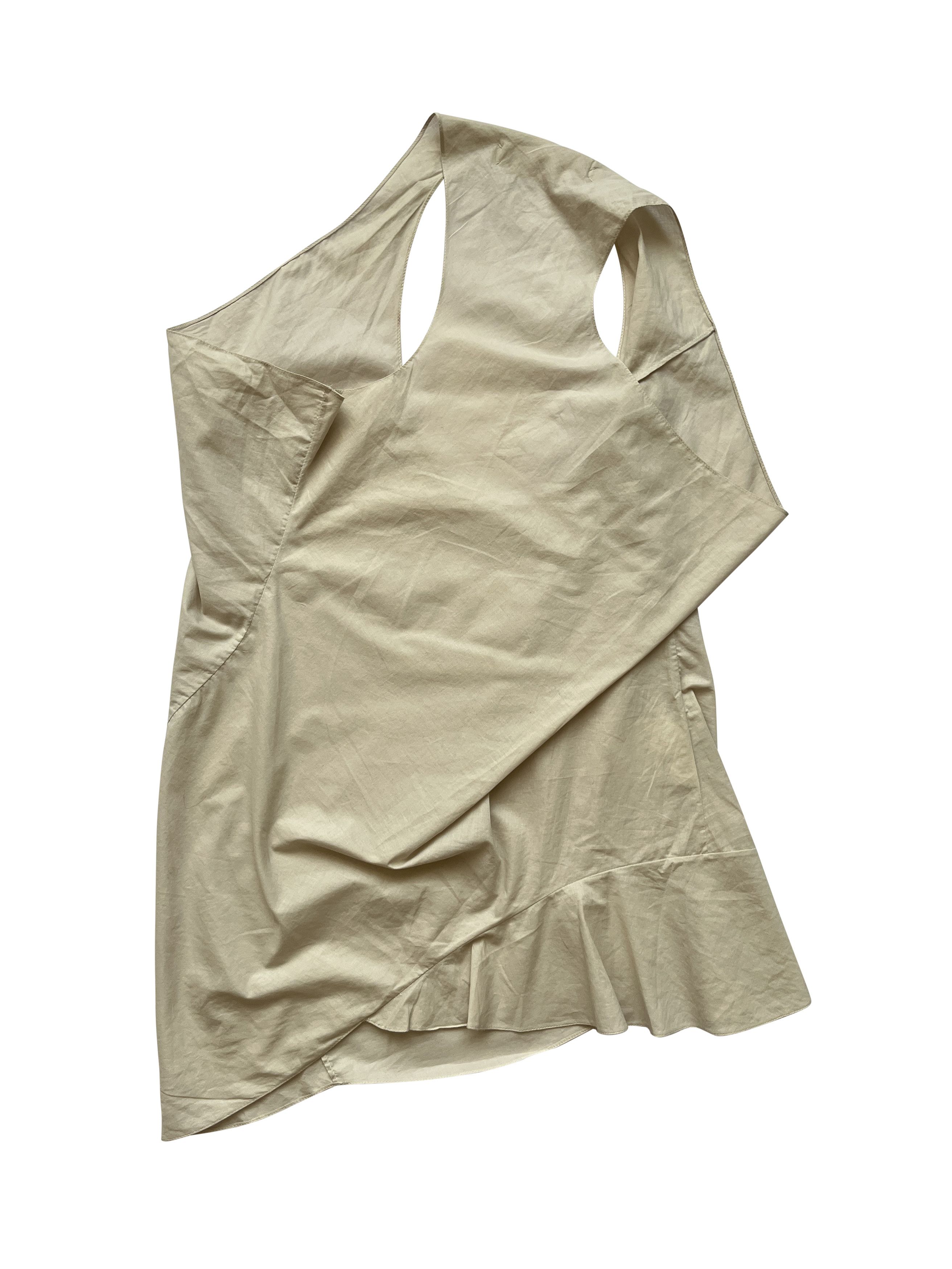 Marni ⚡️QUICK SALE⚡️ Marni Sample Beige Asymmetric Tank Top Size M / US 6-8 / IT 42-44 - 2 Thumbnail
