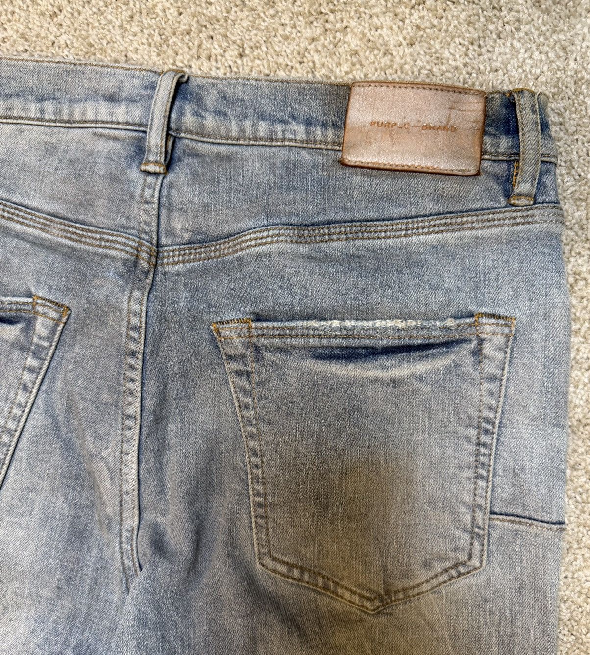 Purple Brand Purple Brand Iridescent Pearl Skinny Jeans Indigo Size US 31 - 4 Thumbnail