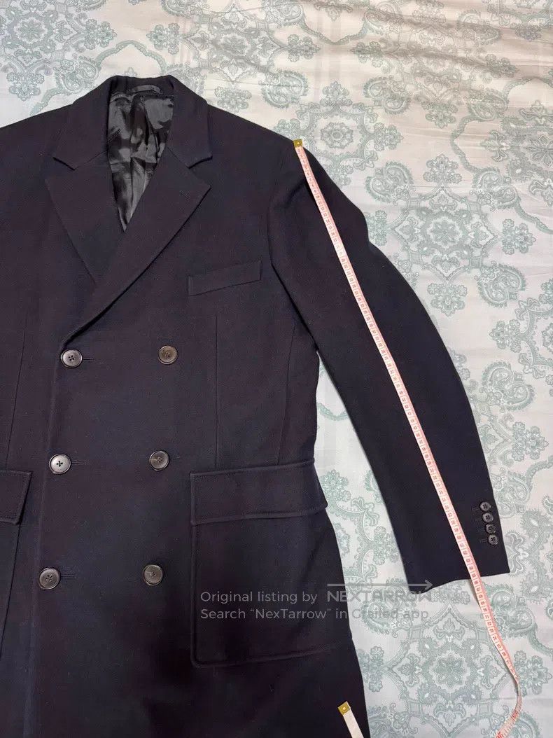 Hermes Hermes Trench coat, 100% wool, dark blue Size 52R - 6 Thumbnail