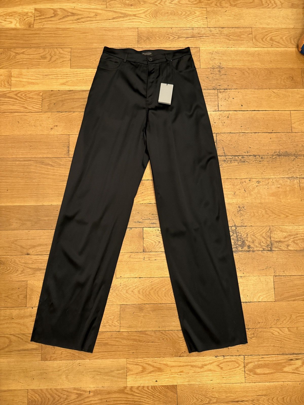 【関税&送料込】Balenciaga Satin Trousers Balenciaga Balenciaga Crinkled Satin Trousers | Grailed