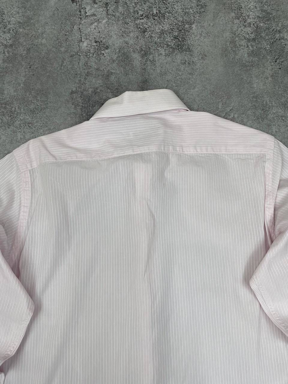 Pal Zileri Pal Zileri Men Cotton Shirt Pink Striped Classic Button Up Size US M / EU 48-50 / 2 - 6 Thumbnail