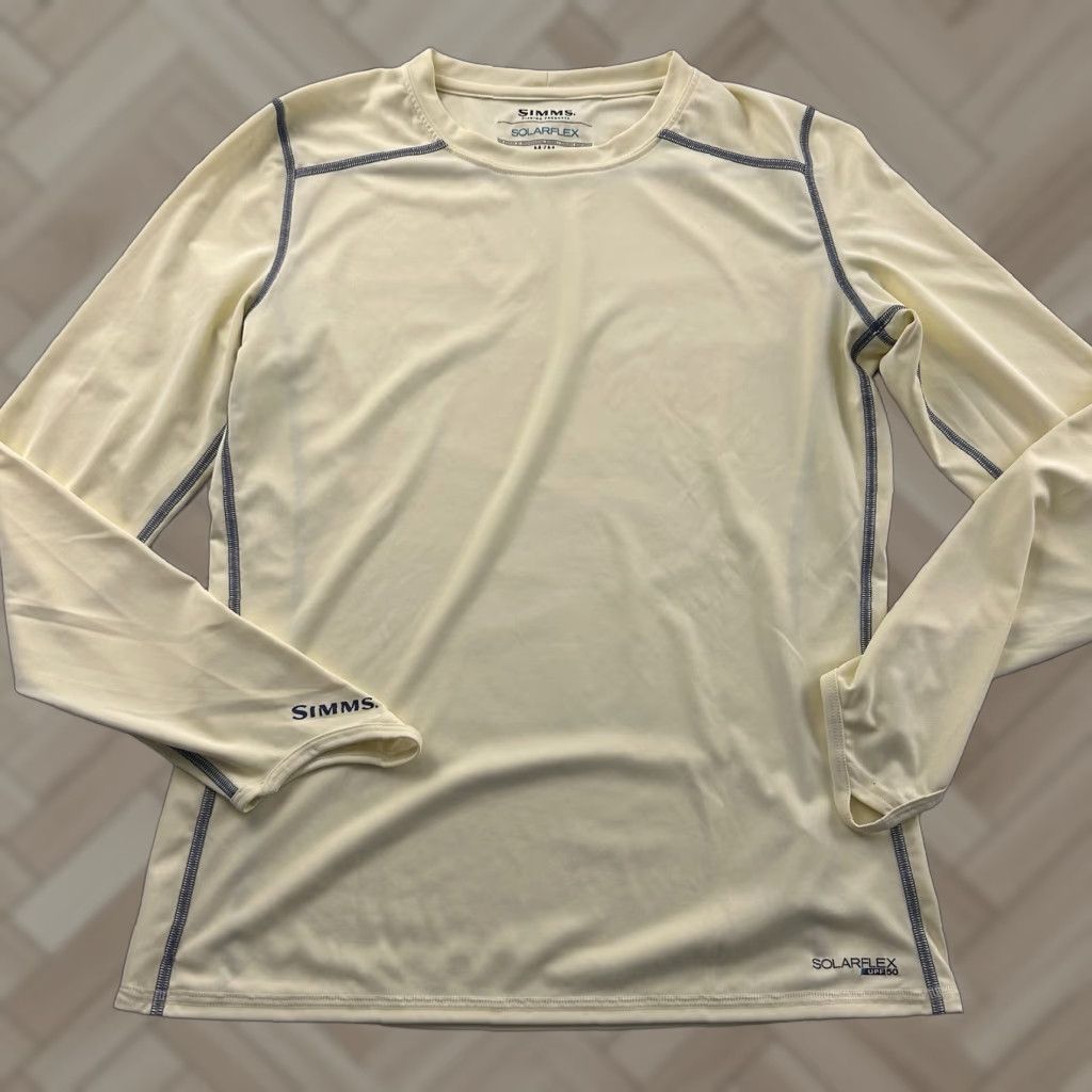 Vintage SIMMS Solarflex UPF 50 + Long Sleeve Athletic Fishing Shirt Womens Medium Yellow Size M / US 6-8 / IT 42-44 - 1 Thumbnail
