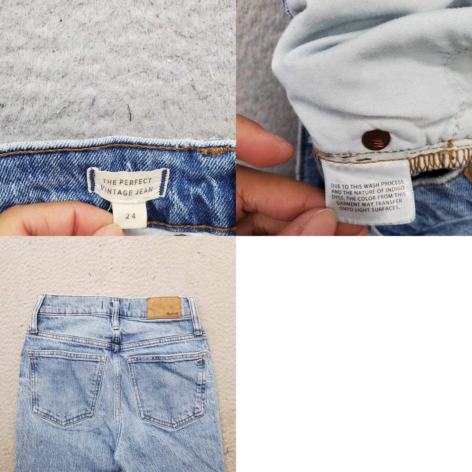 Madewell VINTAGE Madewell Jeans Womens Size 24 Blue Denim Stretch Regular Fit Size 42" / US 20 - 8 Thumbnail