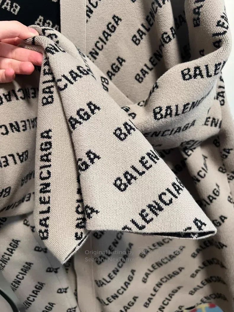 Balenciaga Balenciaga Double-Sided Letter Small Logo Knitted Jacket Size US M / EU 48-50 / 2 - 5 Thumbnail