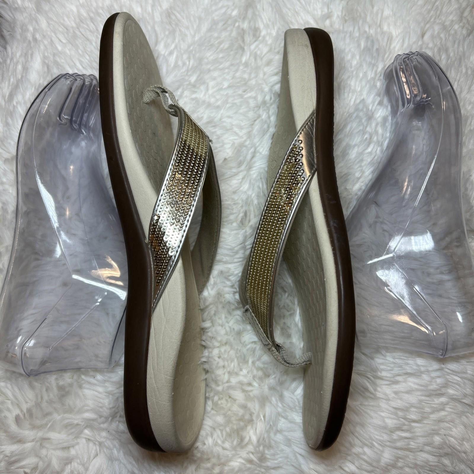 Vionic VIONIC Dillon Shine Toe Post Women’s Sz10 Flip Flop Sandal Size US 10 / IT 40 - 5 Thumbnail