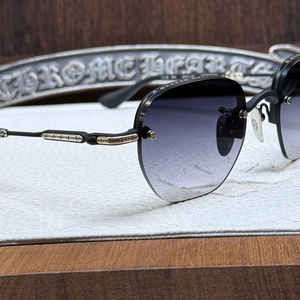 Chrome Hearts Chrome Hearts Frosted 1/1 ‘Dark Triad’ Sunglasses Size ONE SIZE - 5 Thumbnail