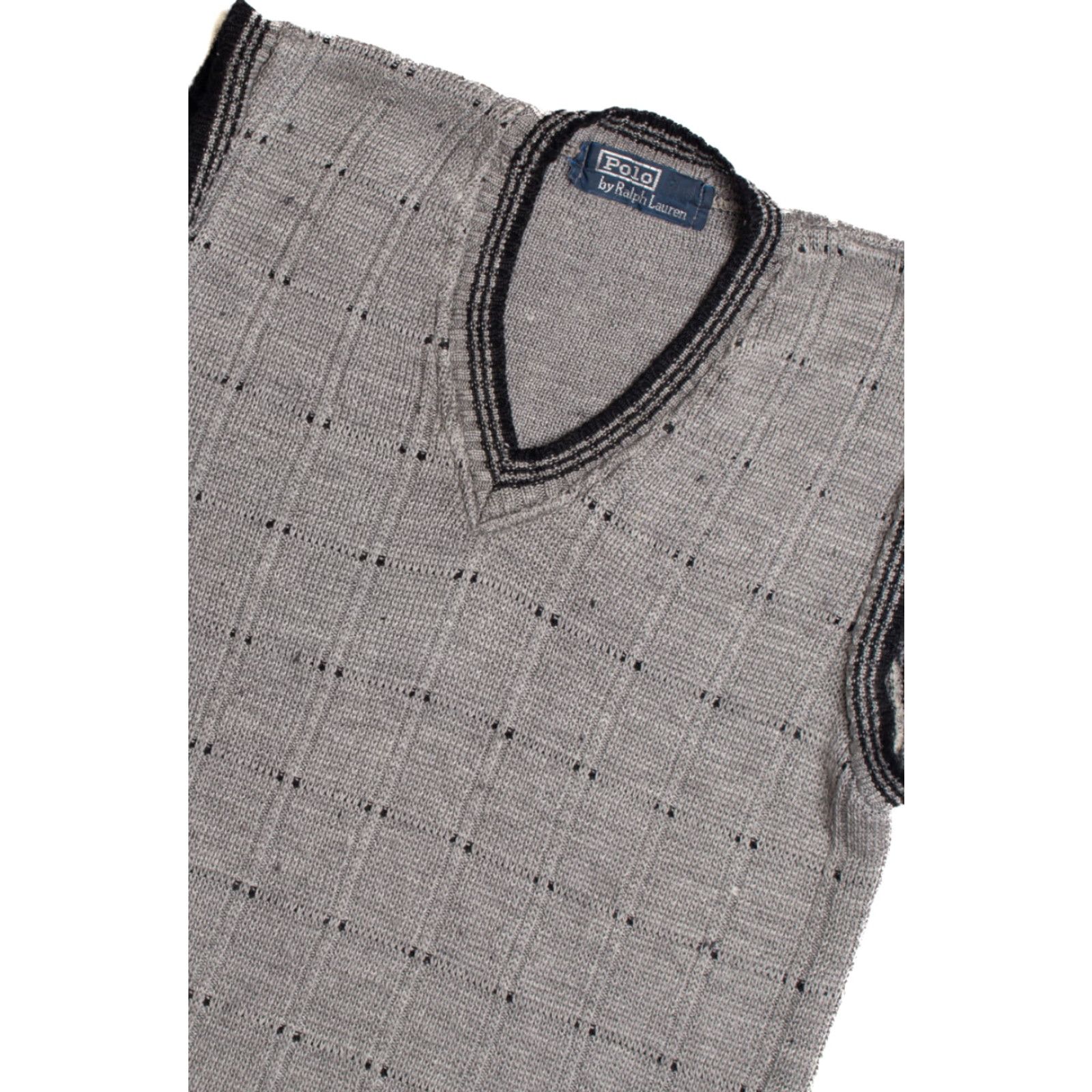 Vintage VINTAGE Ralph Lauren Polo Gray Sweater Vest Medium Knitwear 547 Beige? Size US M / EU 48-50 / 2 - 2 Thumbnail