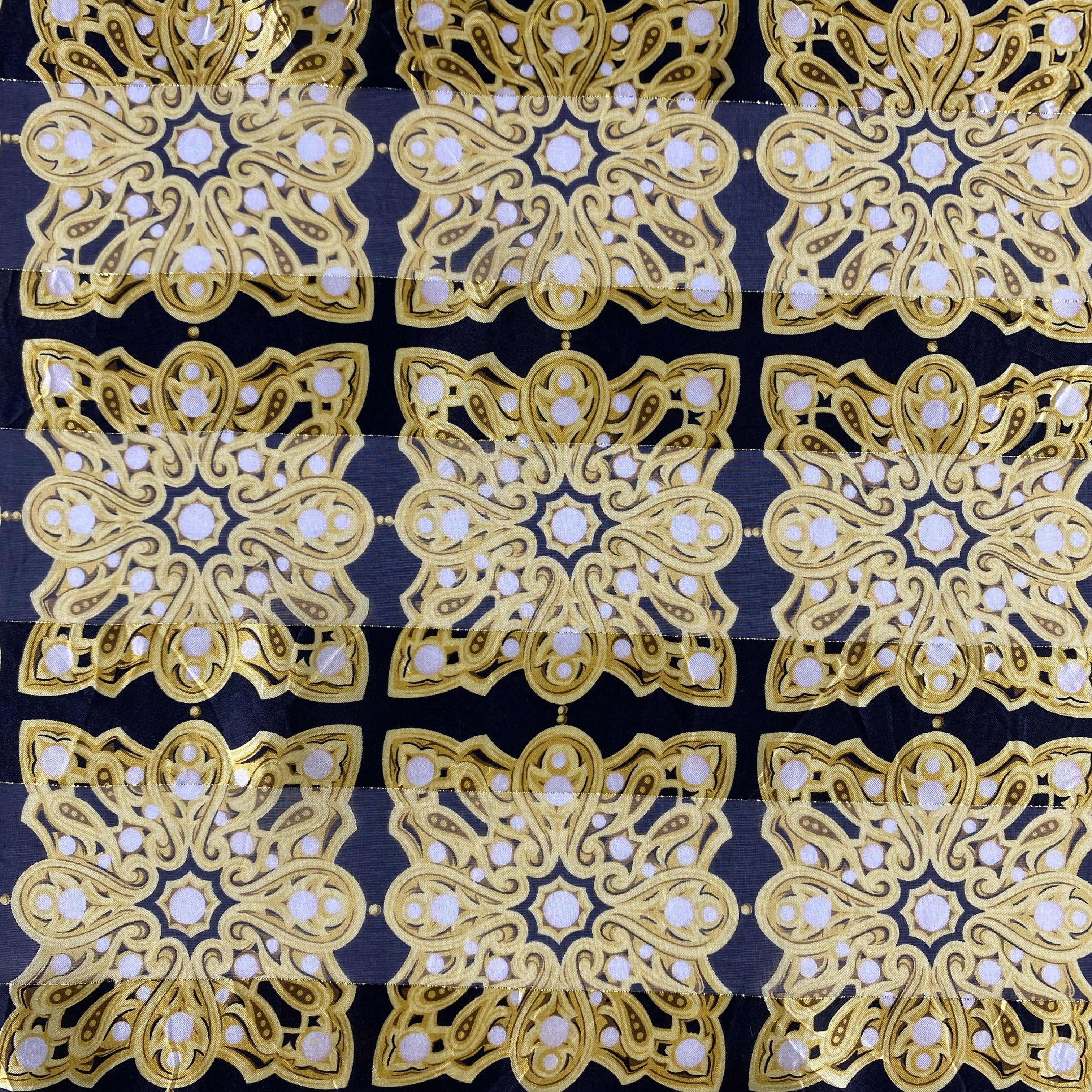 Japanese Brand × Vintage Vintage Italian Silk Scarf Hand Rolled Chain SS078 Size ONE SIZE - 4 Thumbnail