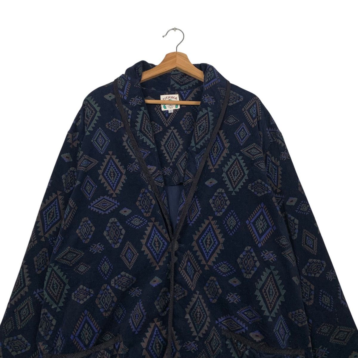 Japanese Brand TITICACA Motif Design Single Button Casual Jacket #2248-C99 Size US L / EU 52-54 / 3 - 2 Thumbnail