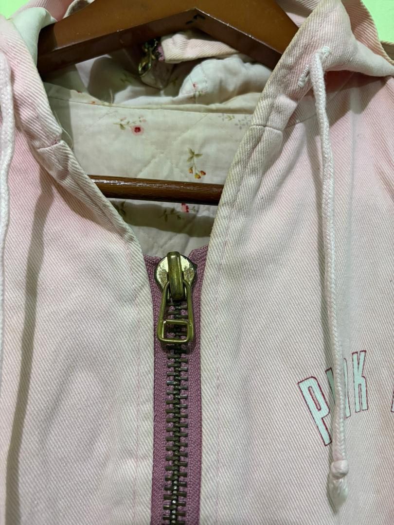 Pink House Vintage Pink House Bomber Jacket Big Logo Design With Hoodie Size US M / EU 48-50 / 2 - 16 Thumbnail