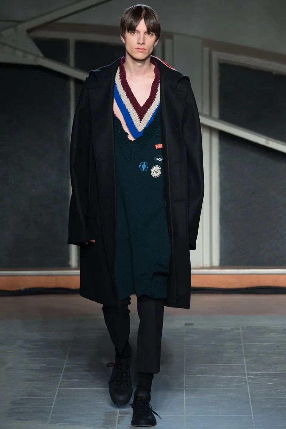 Raf Simons AW16 Oversized Coat with Patches