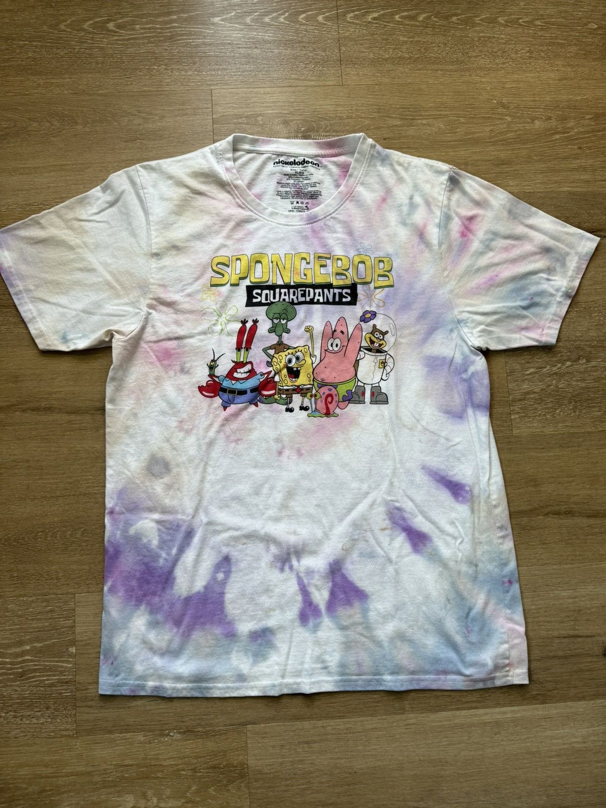 Nickelodeon Ice Dye Trippy Summer SpongeBob and Friends Tie Dye Tee Size US XL / EU 56 / 4 - 4 Thumbnail