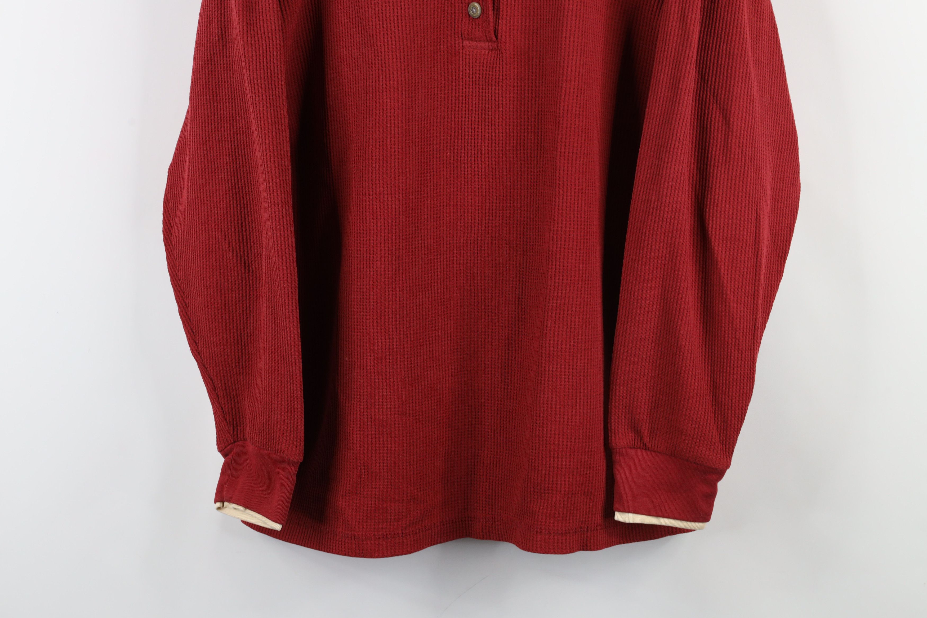 Vintage Vintage 90s Streetwear Layered Thermal Waffle Knit T-Shirt Size L / US 10 / IT 46 - 3 Thumbnail