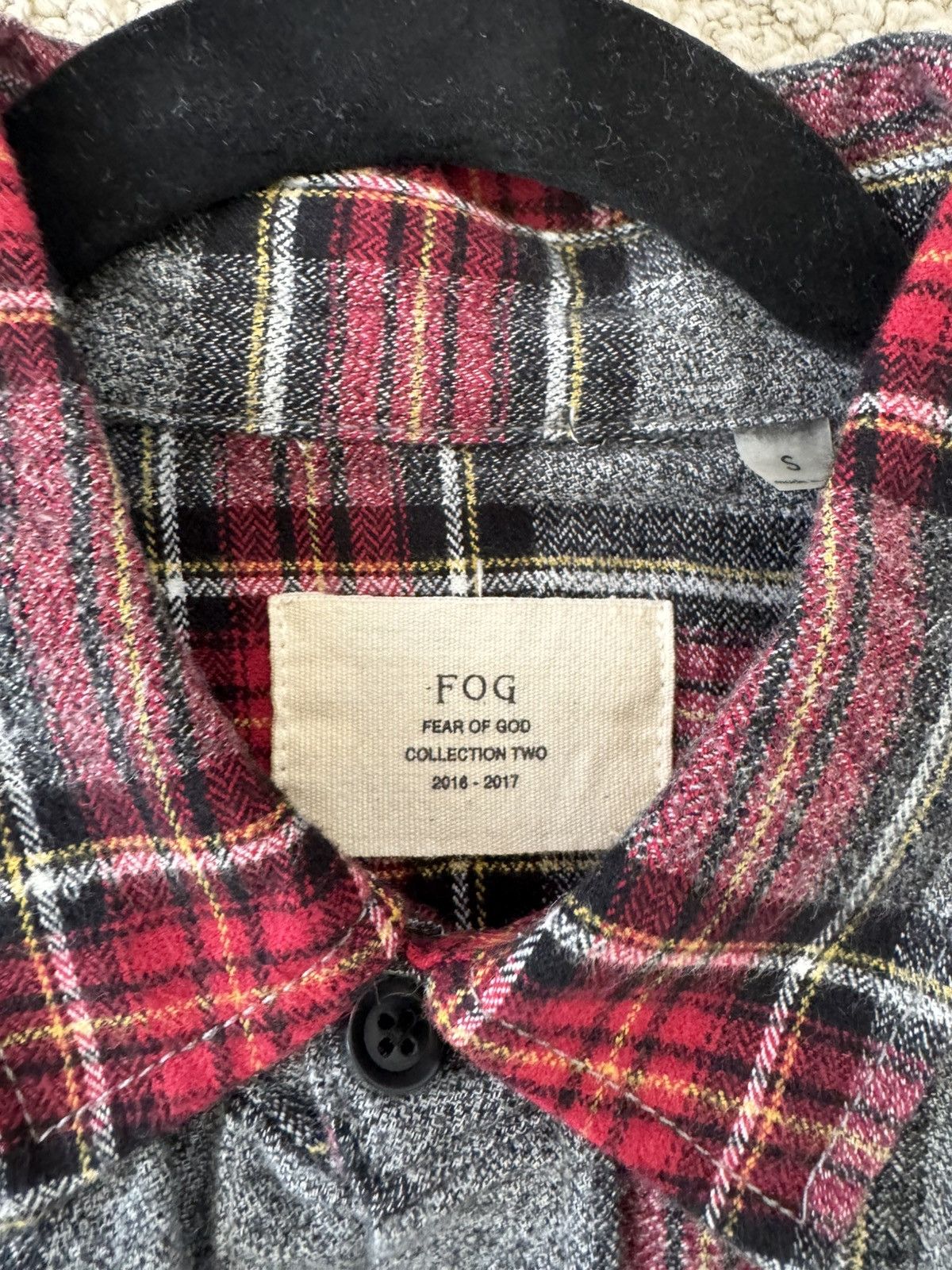 Fear of God FOG Collection 2 Grey Red Flannel 2016 Size Small Size US S / EU 44-46 / 1 - 3 Thumbnail