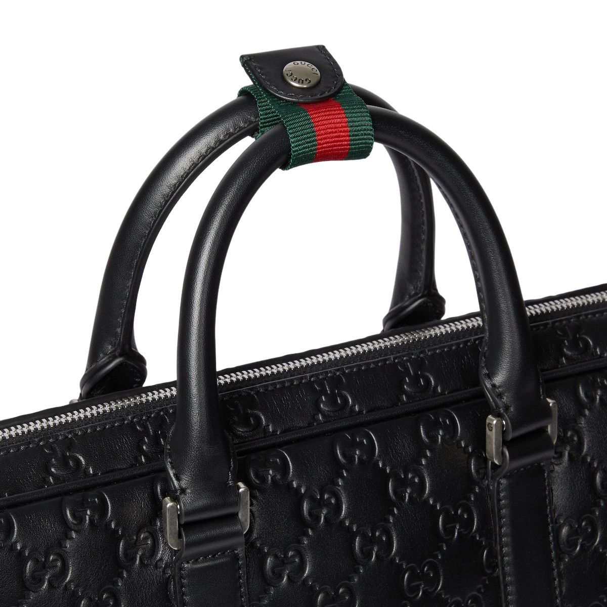 Gucci GUCCI $2980 GG Emblem Large Black Briefcase New & Authentic Size ONE SIZE - 3 Thumbnail