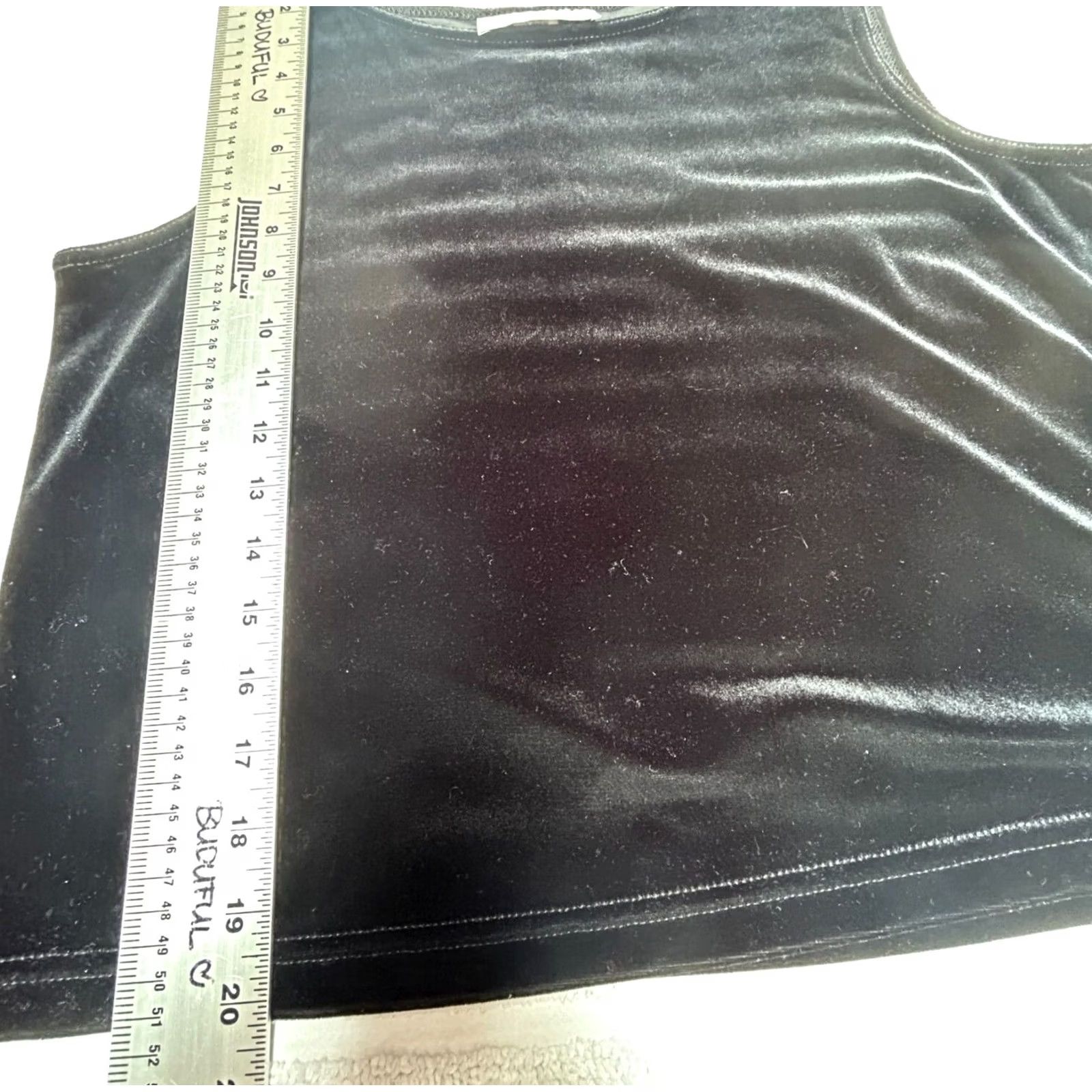 Vintage VINTAGE Carol Anderson California Black Velvet Sleeveless Crop Tank Top L Size L / US 10 / IT 46 - 8 Thumbnail