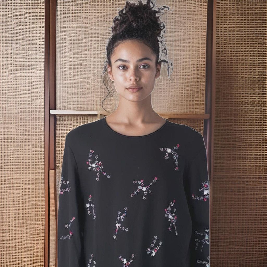 Vintage Y2K Classic Elements Cotton Embroidered L/S Tee Shirt Sz L Size L / US 10 / IT 46 - 1 Thumbnail
