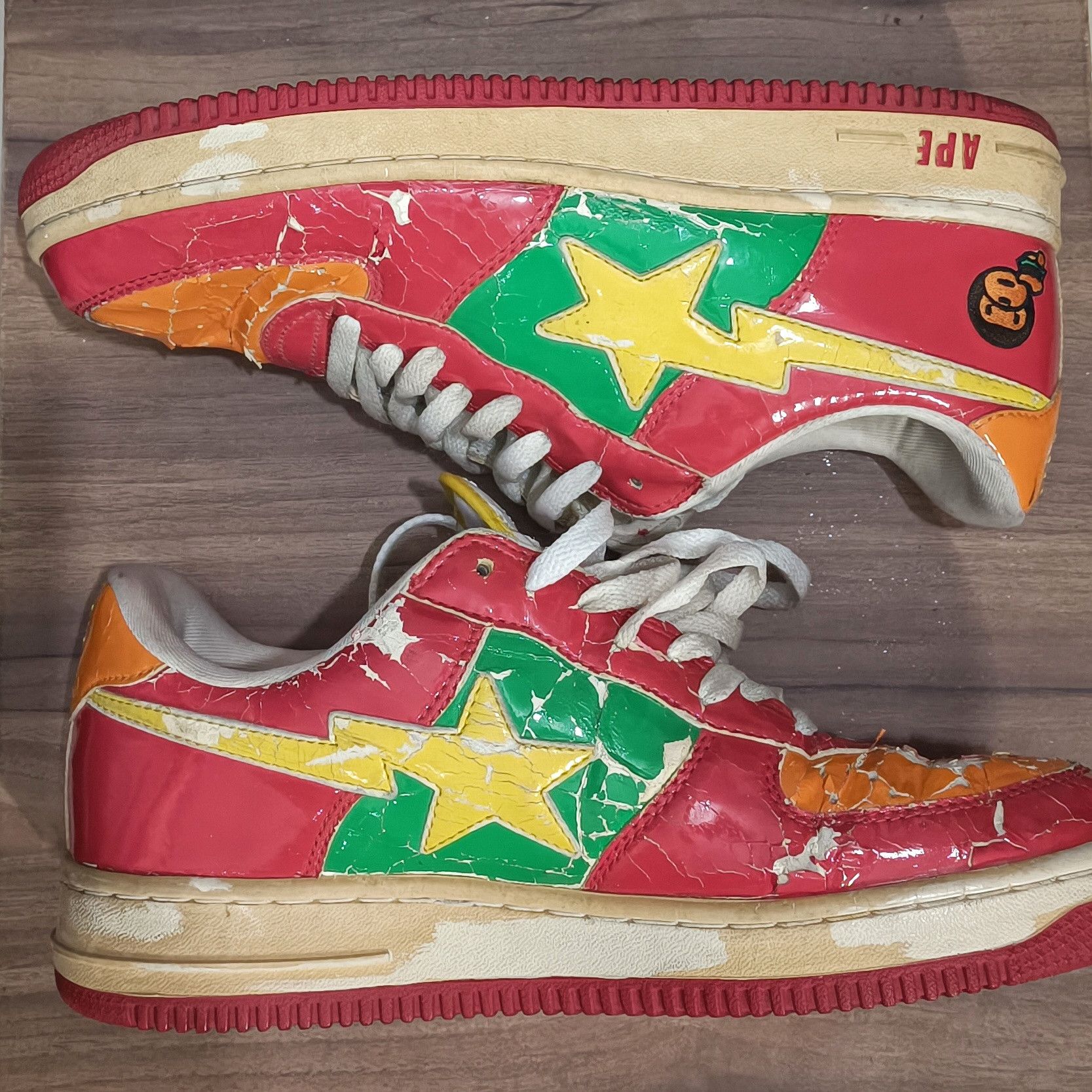 Bape OG Bapesta Multicolor Baby Milo Junk Food Size US 10 / EU 43 - 7 Thumbnail