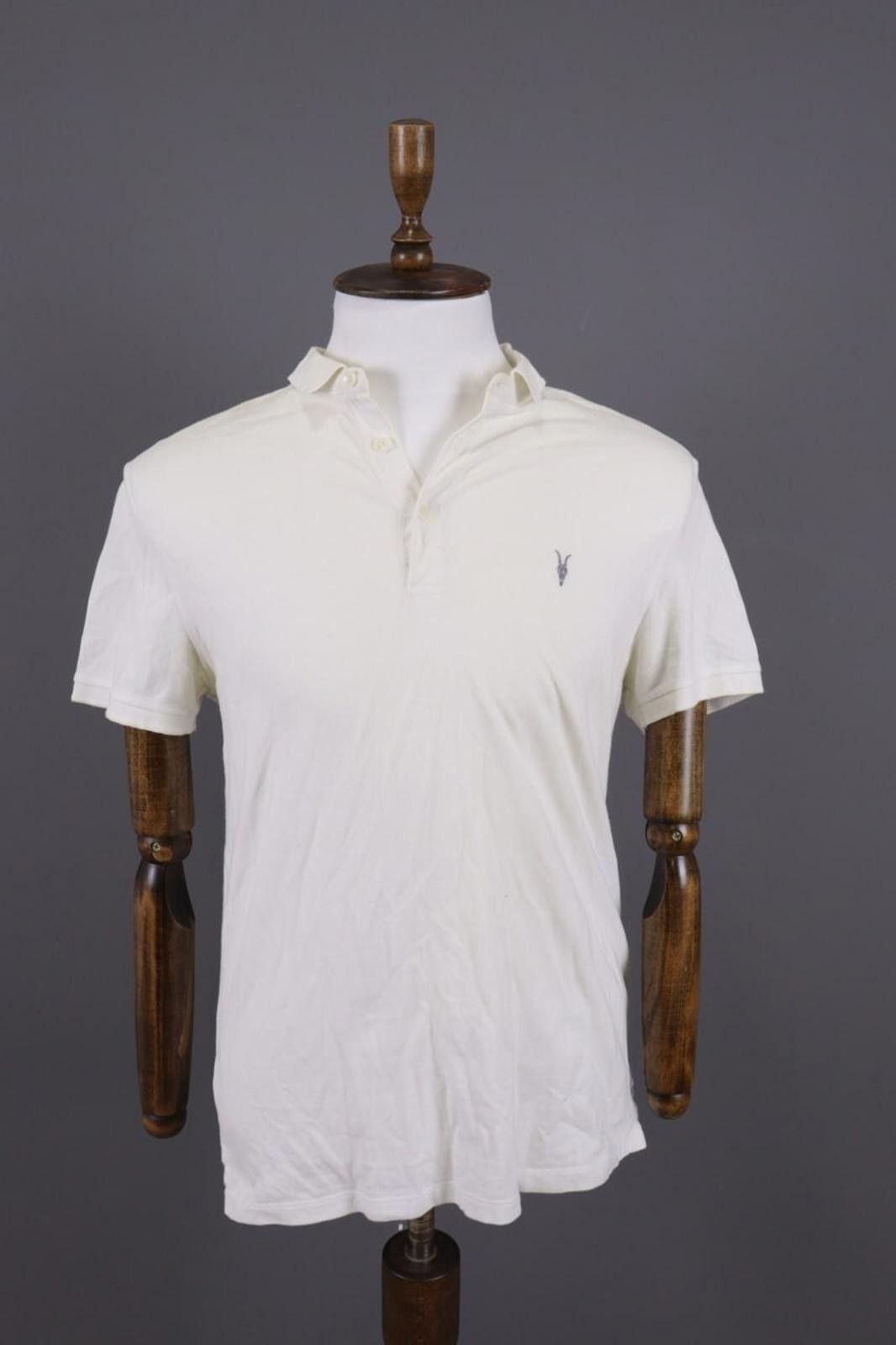 Allsaints AllSaints White Short Sleeve Summer Polo Shirt Size M Size US M / EU 48-50 / 2 - 1 Thumbnail