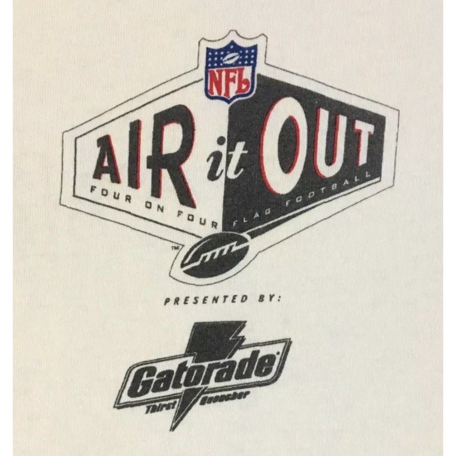 NFL Vtg Gatorade Air It Out 90s Shirt XXL NFL Grunge White 2XL Flag Football Baseball Concert Rock Hippie Skate USA Men Shirt Size US XXL / EU 58 / 5 - 4 Thumbnail