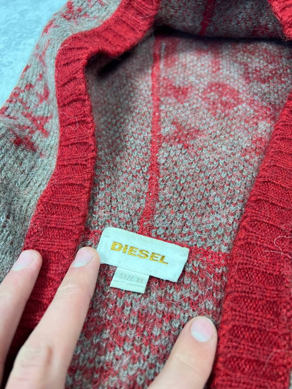 Diesel RARE Diesel Less Wired Knit Button Up Graphic Cardigan Size US XL / EU 56 / 4 - 16 Thumbnail