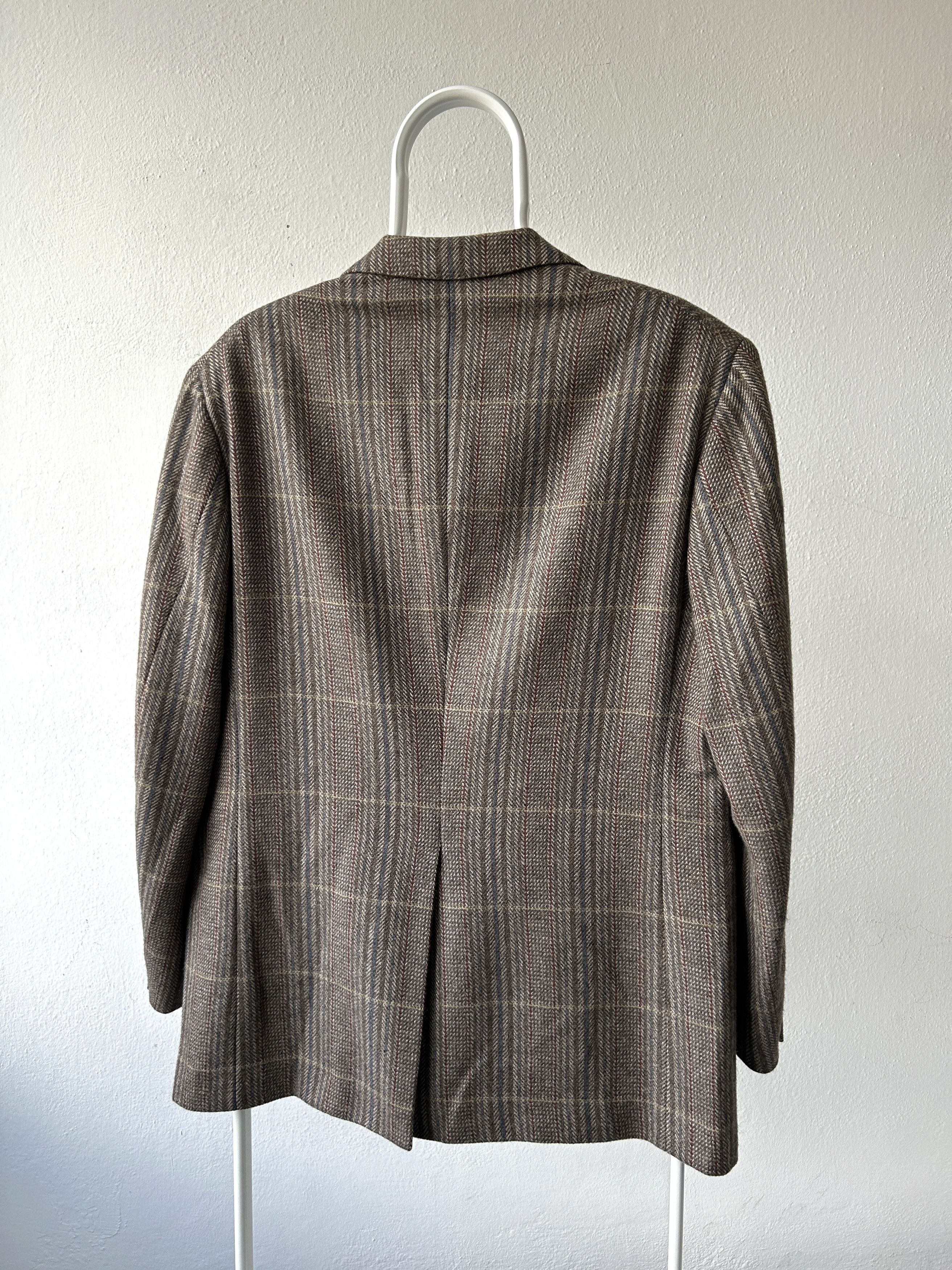 Vintage Vintage handmade checkered cashmere blazer Size 40S - 3 Thumbnail