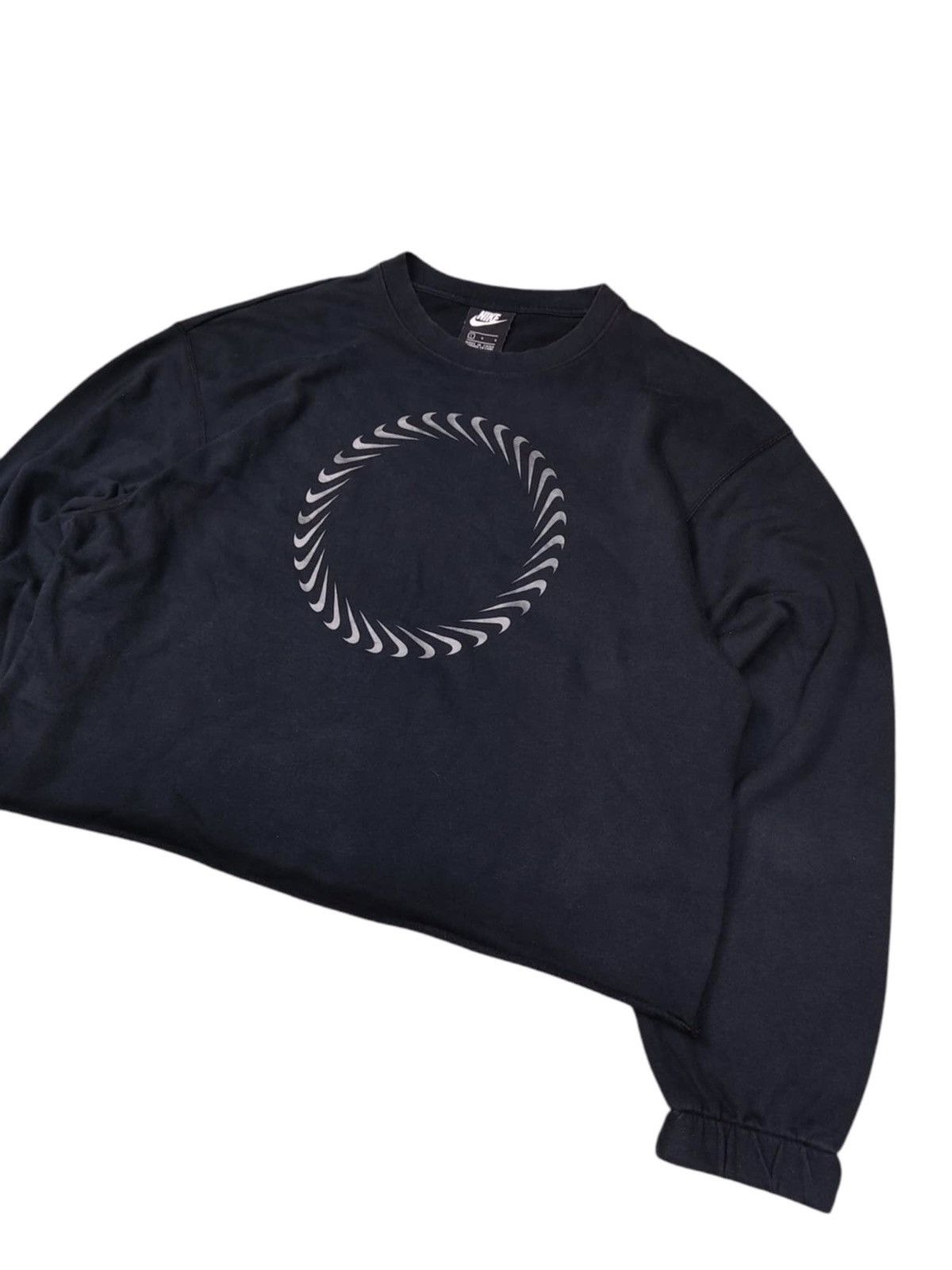 Nike × Vintage VINTAGE Y2K NIKE Swoosh Logo Oversized Sweatshirts Trainer Size L / US 10 / IT 46 - 2 Thumbnail