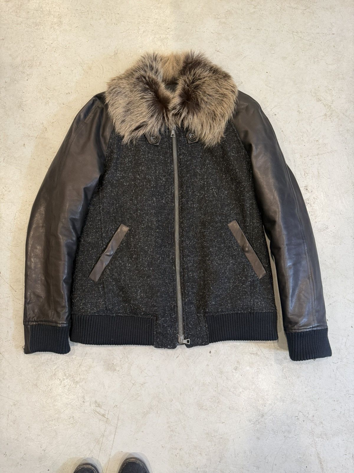 Isamu Katayama Backlash Isamu Katayama BACKLASH Steer Leather Kid Fur Raglan Jacket Size US M / EU 48-50 / 2 - 1 Thumbnail