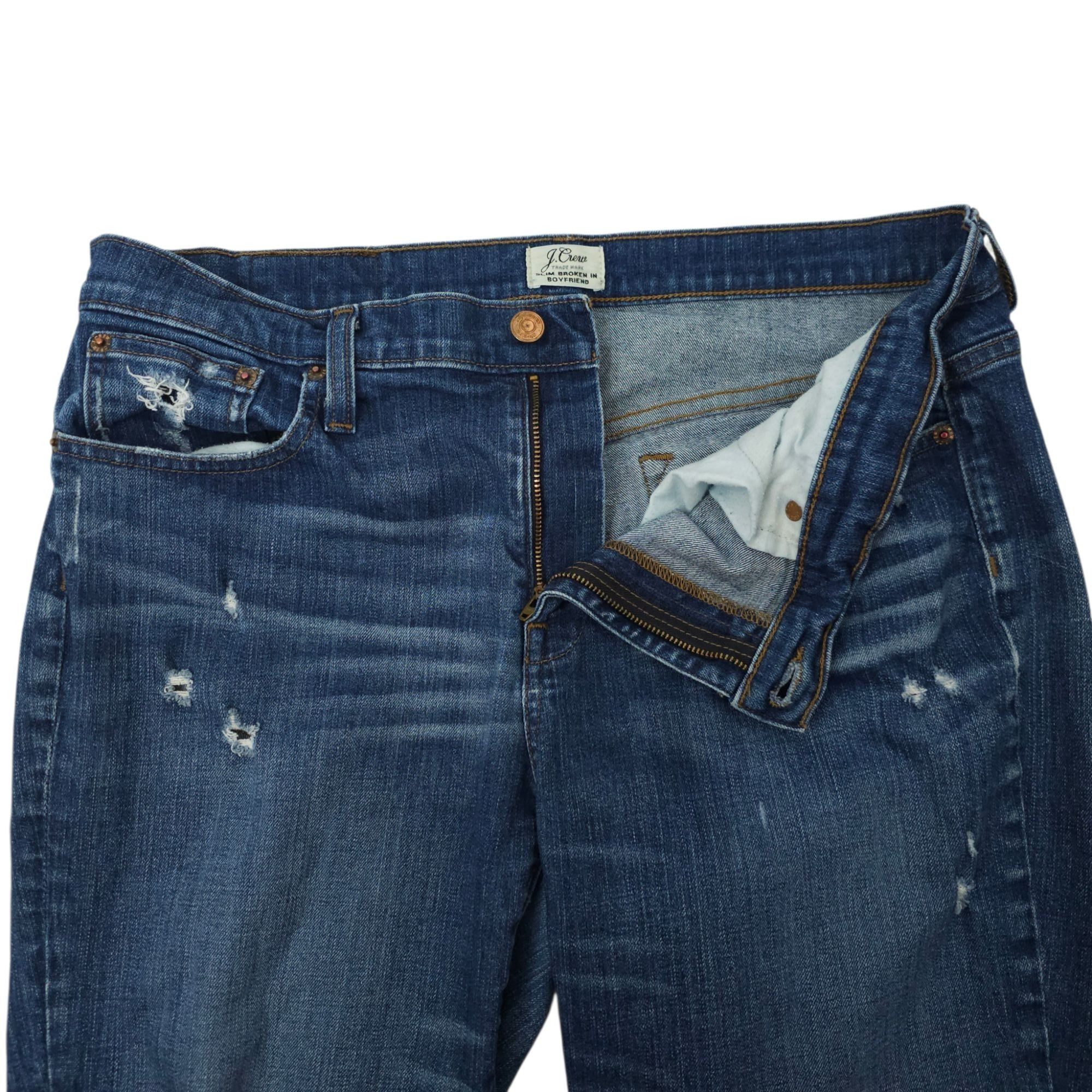 J.Crew J.Crew Slim Broken Boyfriend Jeans Womens 31 Mid Rise Size 35" - 7 Thumbnail