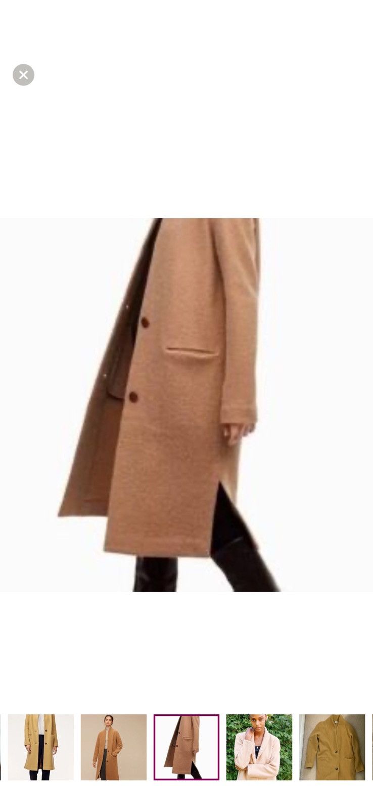 Aritzia Wilfred Dujardin Mustard Yellow Wool Coat Size S / US 4 / IT 40 - 5 Thumbnail