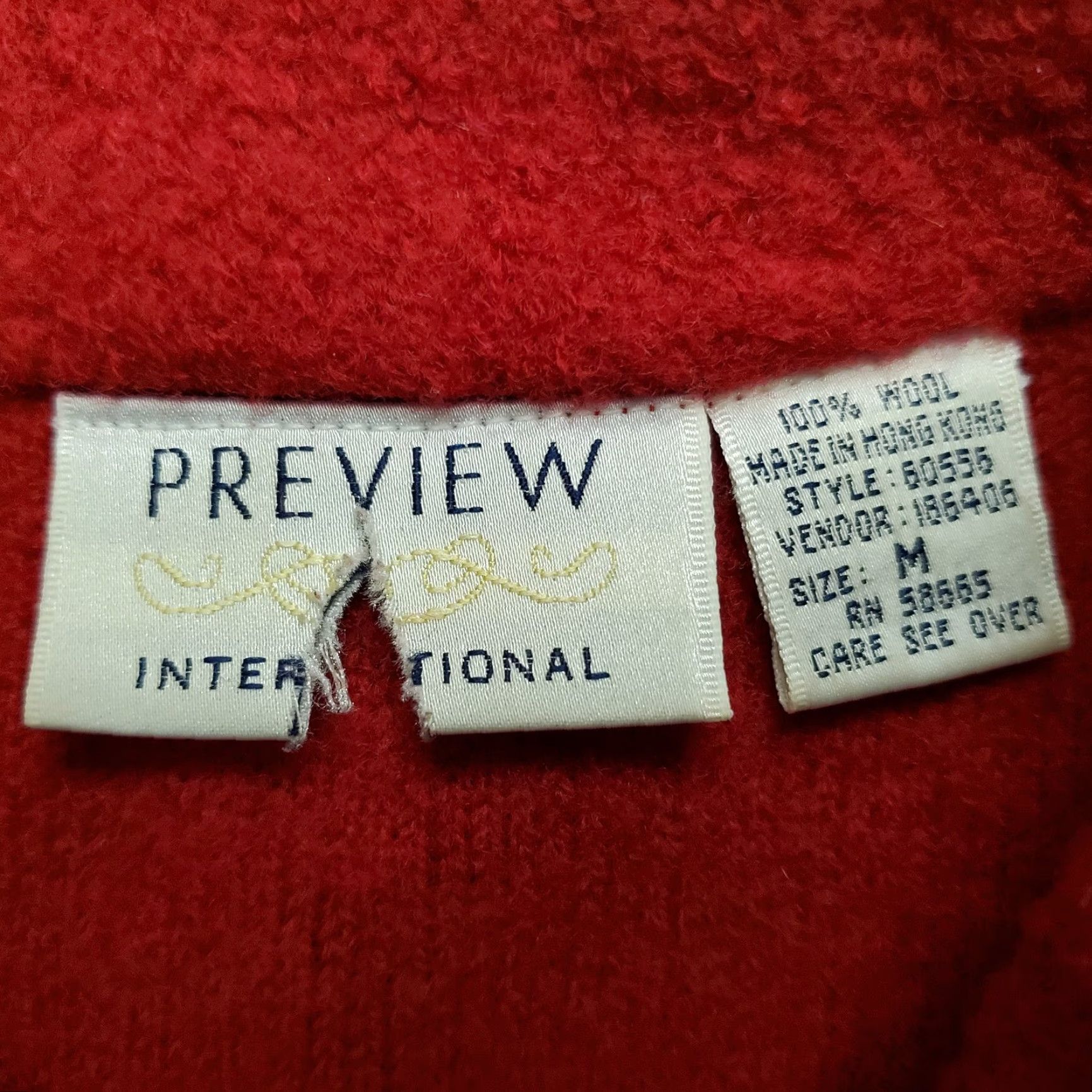 Review VINTAGE Preview International Vest Womens M Red 100% Wool Full Zip Cardigan Vest Casual Knit Solid Sleeveless Outdoor Womens Must? Size M / US 6-8 / IT 42-44 - 5 Thumbnail