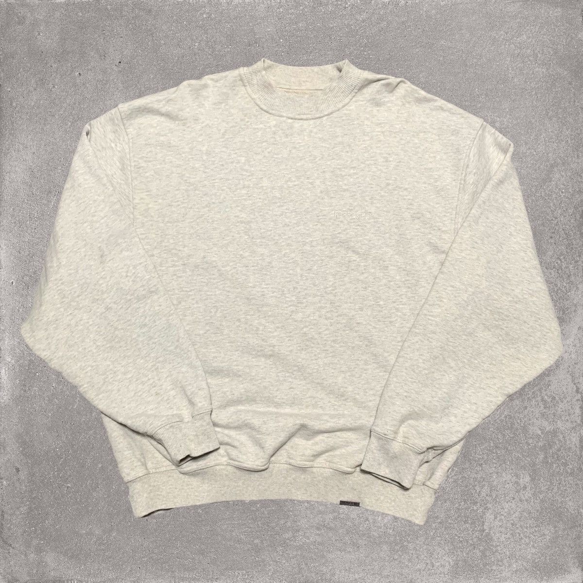 Represent Small Blanks Sweater Sweatshirt Crewneck Marl Grey