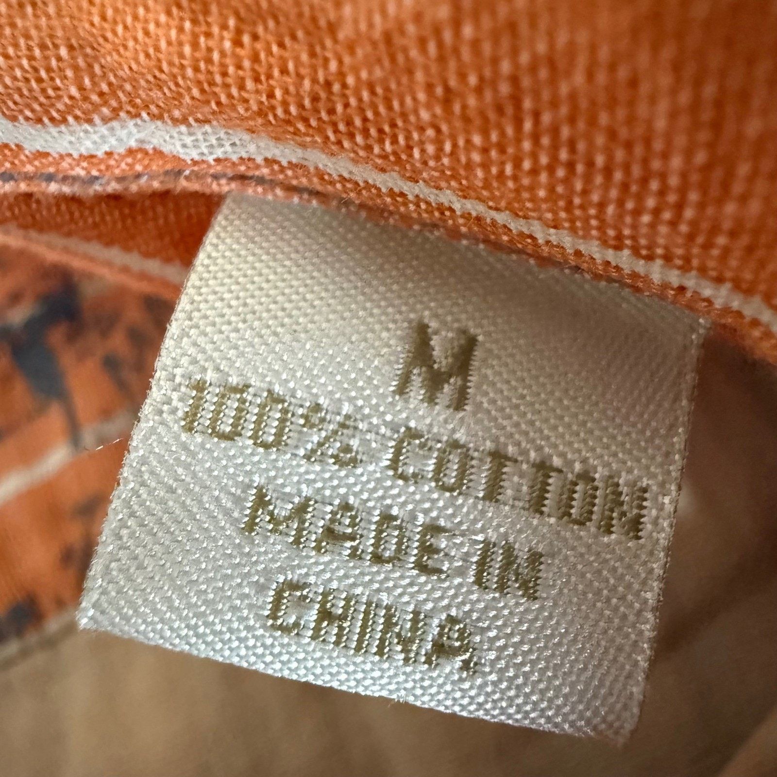 Tommy Bahama Tommy Bahama Denim Mens Medium Orange Striped Button Up Size US M / EU 48-50 / 2 - 3 Thumbnail