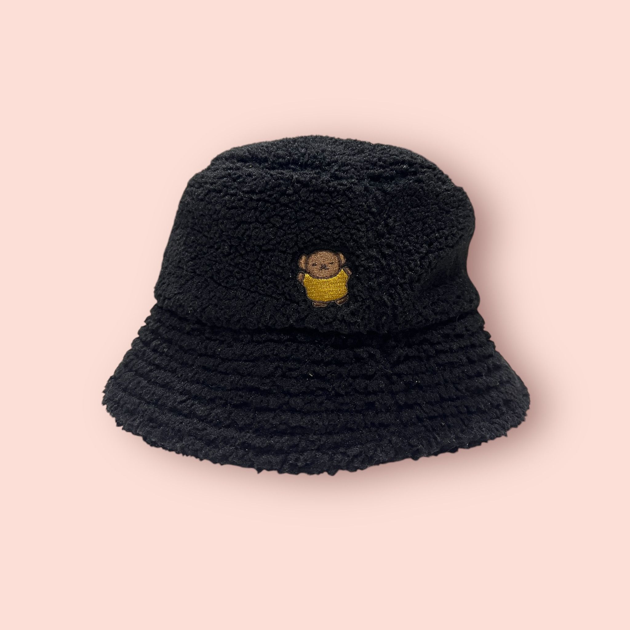 Anime × Cartoon Network × Japanese Brand EMBROIDERED MIFFY BEAR LOGO FLUFFY FLEECE BUCKET HAT Size ONE SIZE - 8 Thumbnail