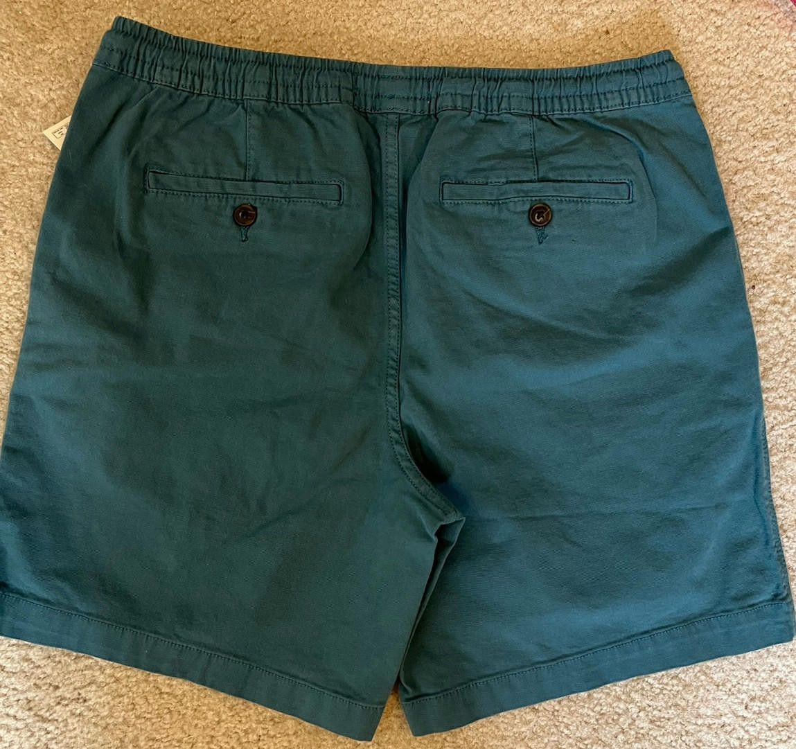 Designer Goodthreads Elastic Drawstring Canvas Shorts Teal Sz M Size US 32 / EU 48 - 7 Thumbnail