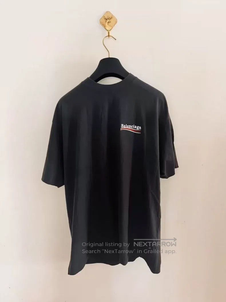 Balenciaga Balenciaga Smoke Gray Embroidered Coke Short Sleeve L Size US L / EU 52-54 / 3 - 2 Thumbnail