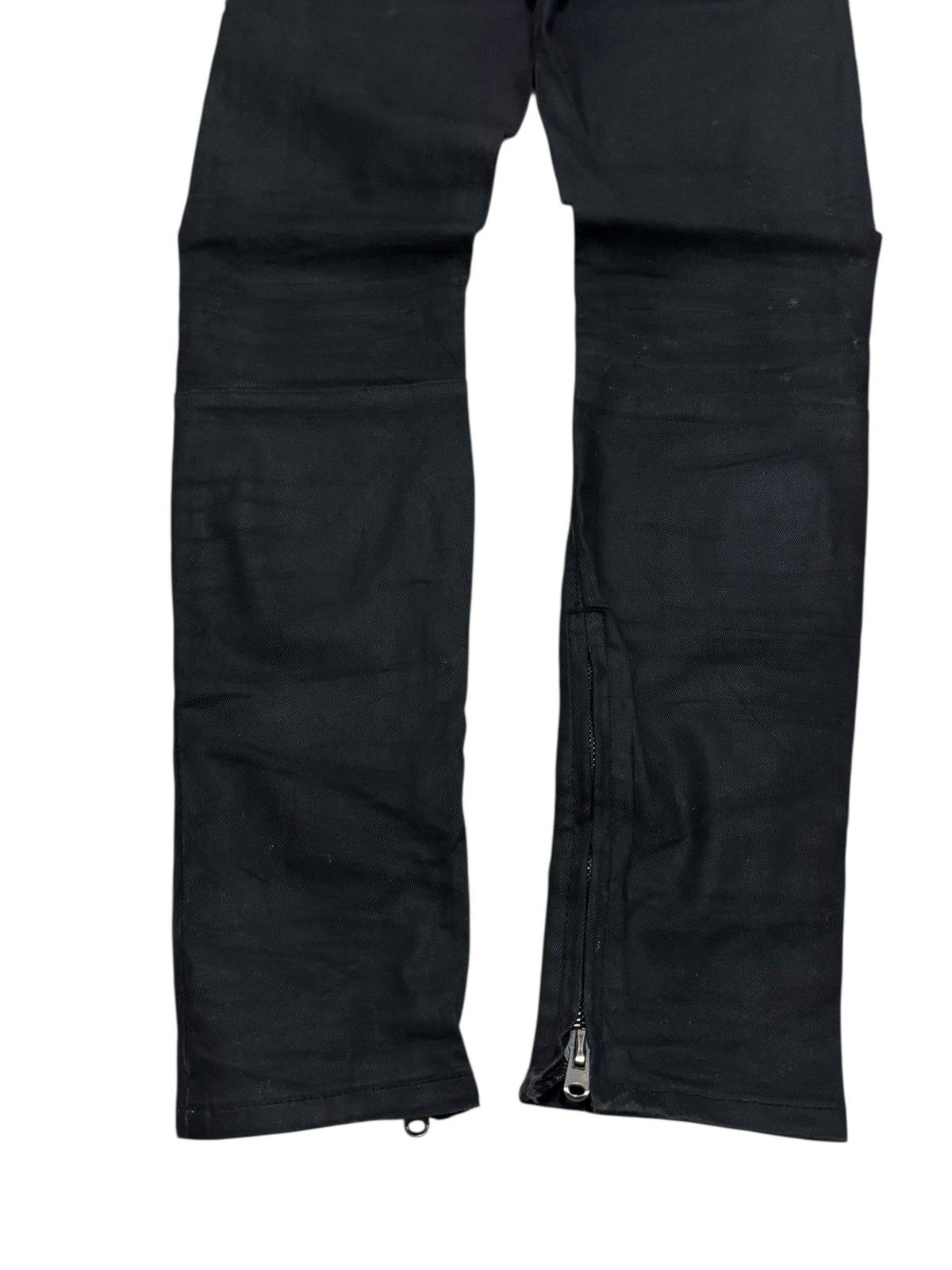 MNML MNML Coated Wax Black Jeans Slim Fit Zip Ankle Pants Size US 30 / EU 46 - 12 Thumbnail