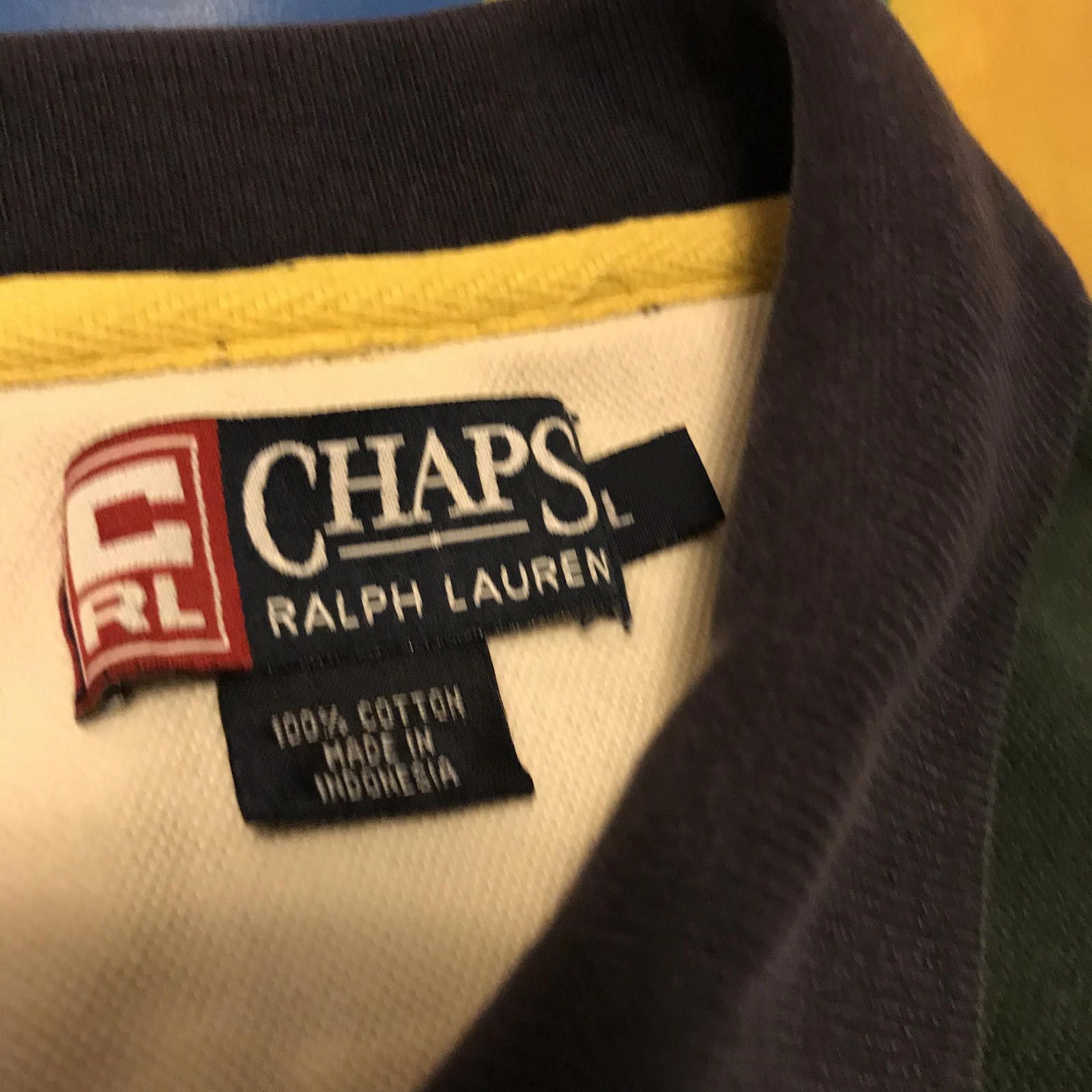 Chaps Ralph Lauren Chaps Ralph Lauren Men's Colorblock Polo Shirt Size ONE SIZE - 2 Thumbnail