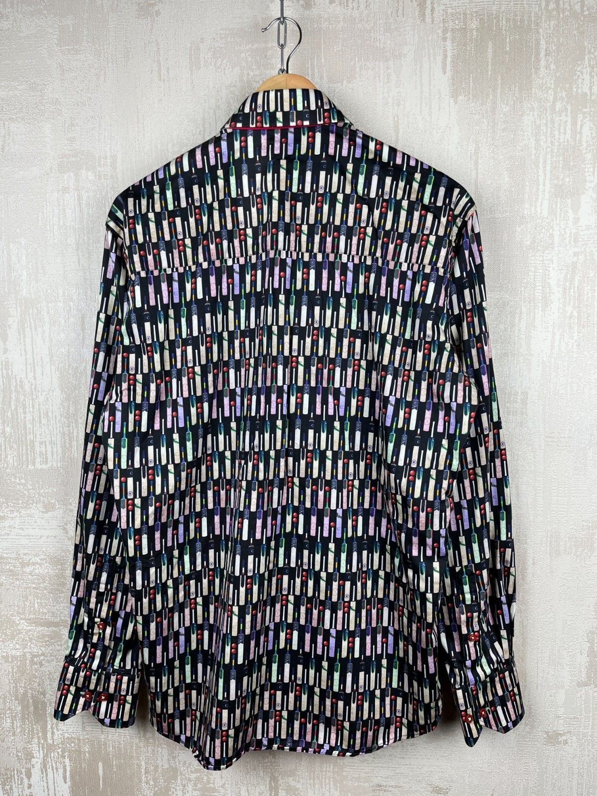 Other Claudio Lugli Cricket Ball Bet Print Long Sleeve Shirt Size US L / EU 52-54 / 3 - 13 Thumbnail