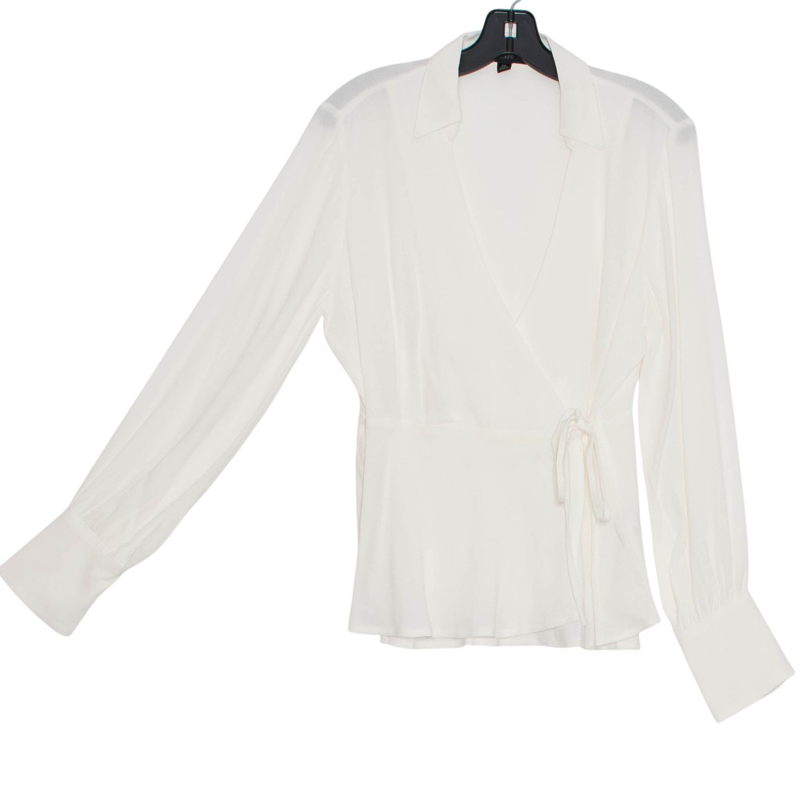 J.Crew J Crew Drapey Crepe Wrap Top Tie Waist Quiet Luxury 10 Chic Size L / US 10 / IT 46 - 2 Thumbnail