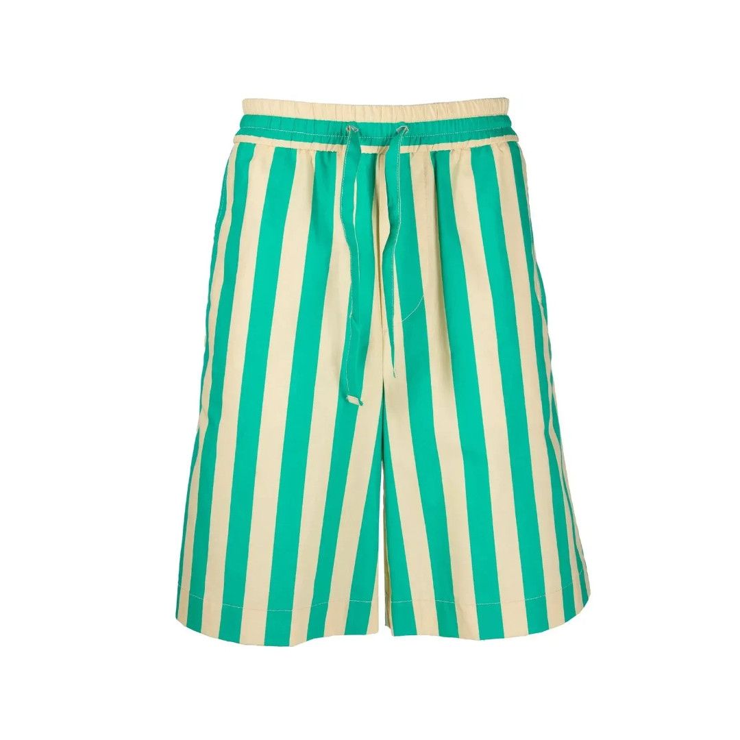 Sunnei o1mle0325 Short Flastic Pant in Beige & Green Size US 34 / EU 50 - 1 Thumbnail