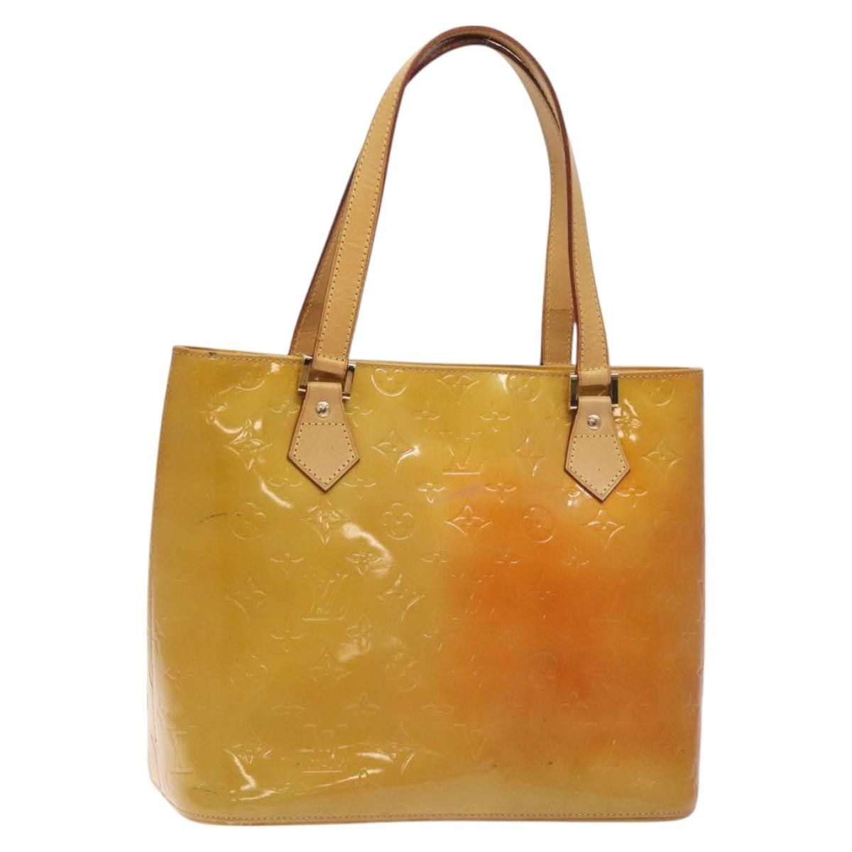 Louis Vuitton LOUIS VUITTON Monogram Vernis Houston Hand Bag Beige M91004 Size ONE SIZE - 1 Thumbnail