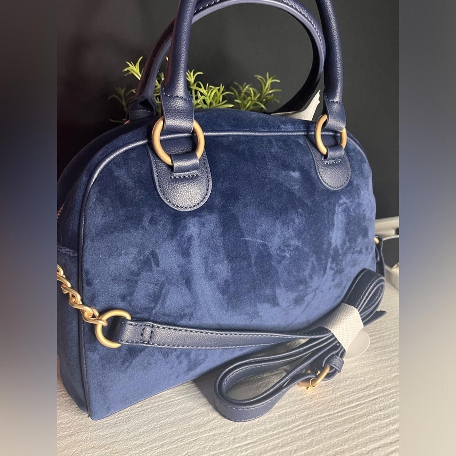 Juicy Couture Jeans Juicy Couture Retro Vibe Satchel Bowler Bag In Regal Blue Size ONE SIZE - 5 Thumbnail