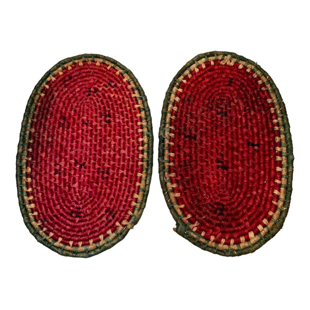 Designer Vintage Wicker Watermelon Place Mats Size ONE SIZE - 7 Thumbnail