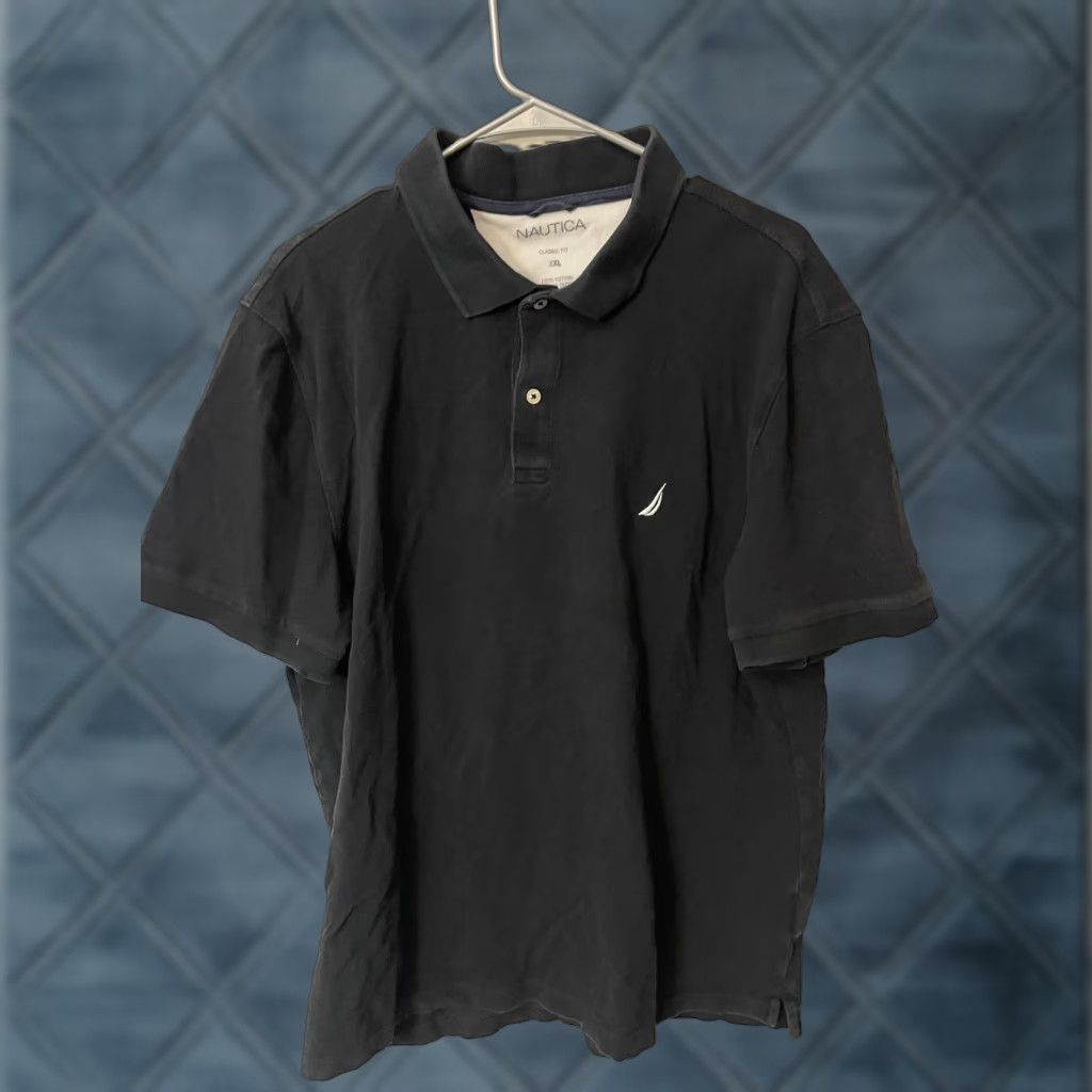 Nautica Nautica Polo Shirt Short Sleeve Black 2XL Men's Classic Fit Logo Polo Shirt, Nautica, Cotton, Woven, Regular Fit, Golf Boating, 2XL Mens Black Polo Size US XXL / EU 58 / 5 - 1 Thumbnail