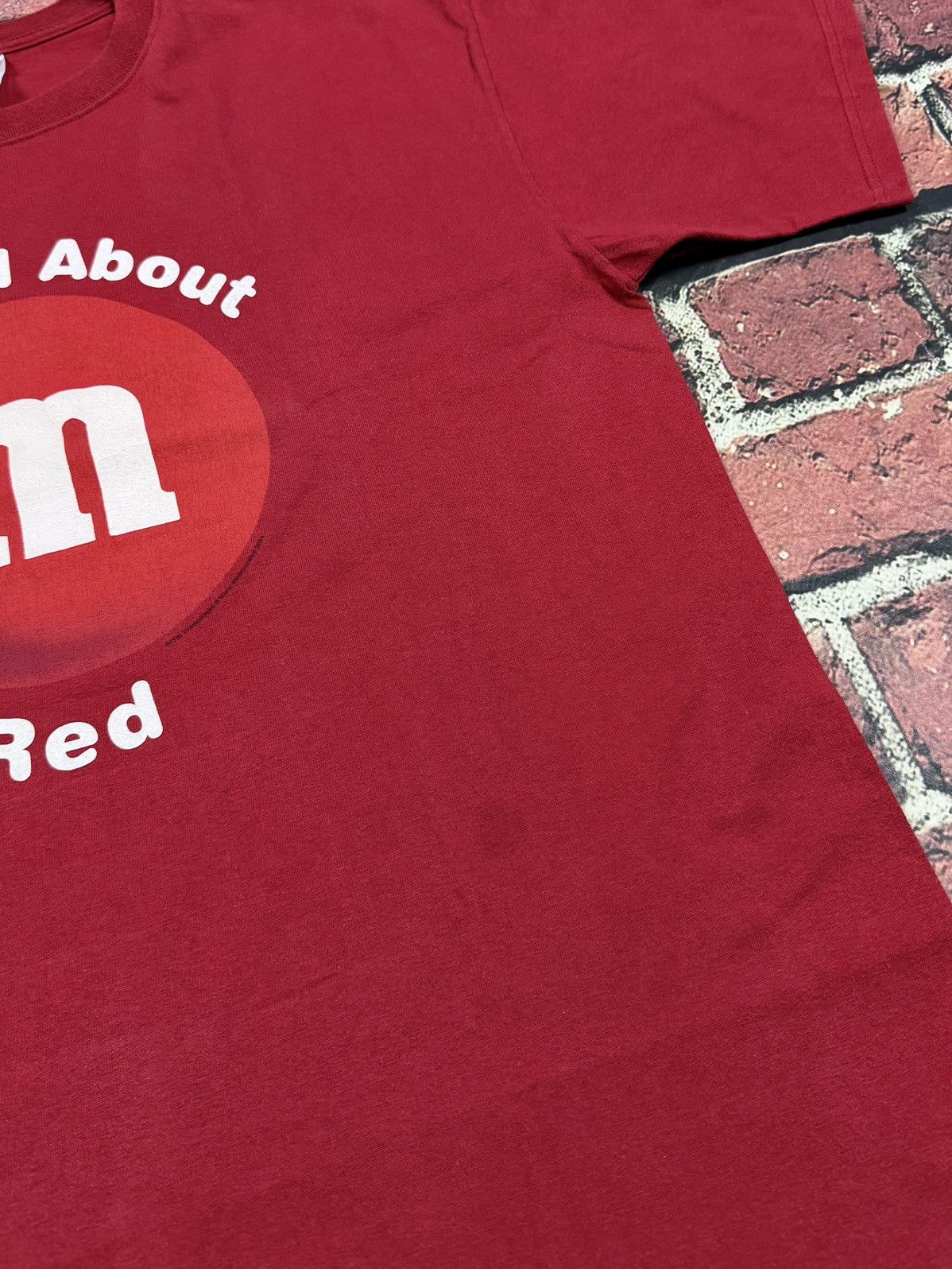 Anvil Vintage Mars M&M Candy T Shirt All About Red Chocolate Y2K Size US L / EU 52-54 / 3 - 7 Thumbnail