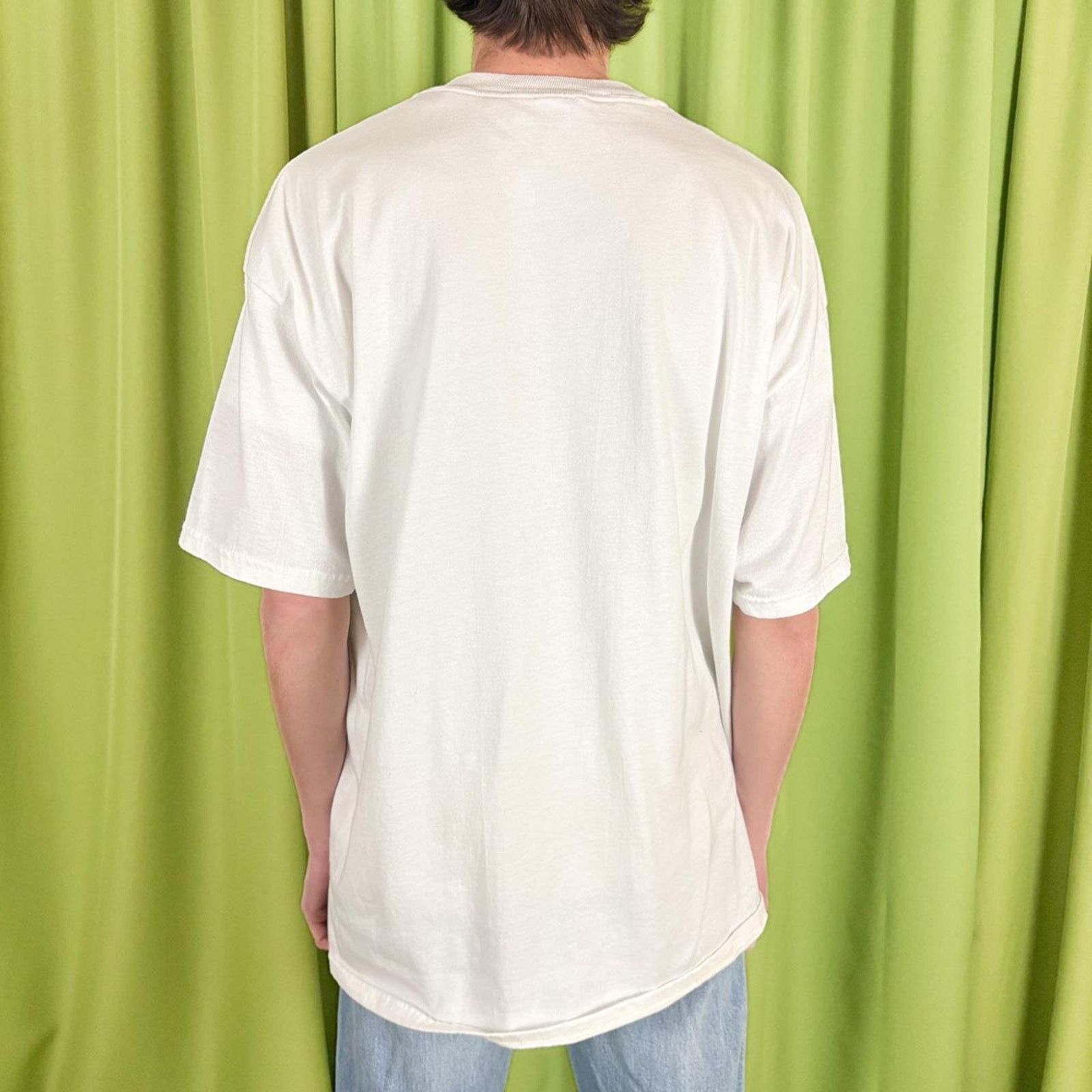 Jerzees 90s Vintage White Australian Shepherd Dog Graphic Tee Size US XL / EU 56 / 4 - 4 Thumbnail